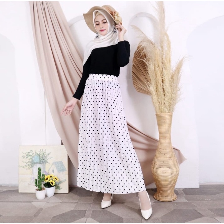 GS-ROK PLISKET BUNGA LILY PREMIUM/ POLKADOT/ KOTAK/ ROK PLISKET DAISY PREMIUM/ROK PLISKET PANJANG/MAXY SKIRT