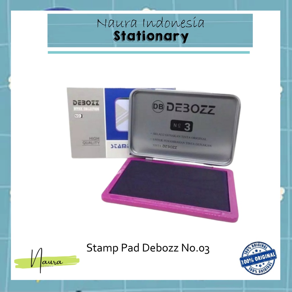 

STAMP PAD DEBOZZ NO.3 TINTA VIOLET | STAMP PAD DEBOZZ | BANTALAN STAMPEL DEBOZZ NO.3