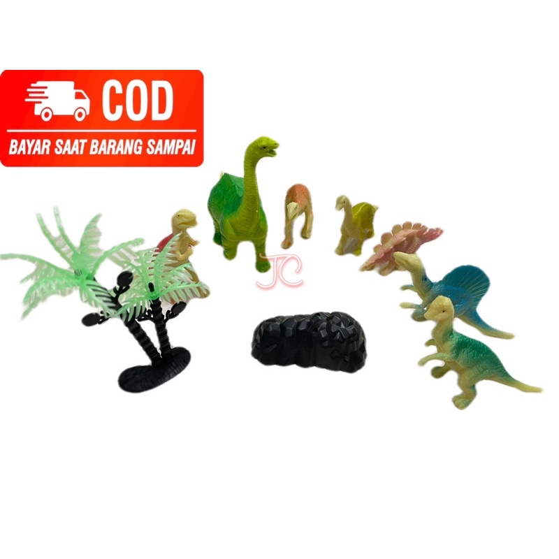 Mainan Dinosaurus isi 7pcs plus pohon OCT 1222