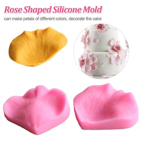 Deep Texture Silicone Mold - Rose Petal Shape #01 (2pcs)