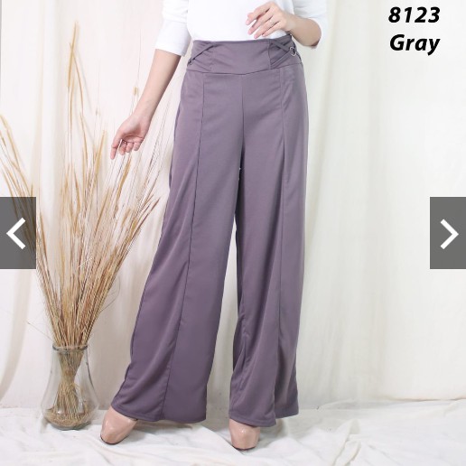 BD 8123 - CELANA POLOS BAGGY PANTS ABG KARET RING WARNA MURAH GROSIR KEREN MELAR HYGET MODELLANO