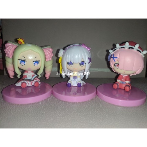 Chibi Figure Ram Re Zero Chokonokko Petite Mini Isekai Mainan Boneka