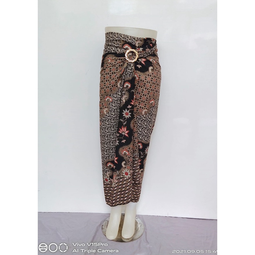ROK LILIT INSTAN JEIVA REMPEL MAXI BATIK WANITA / ROK BAWAHAN KEBAYA / ROK LILIT BATIK WANITA-pulau hitam