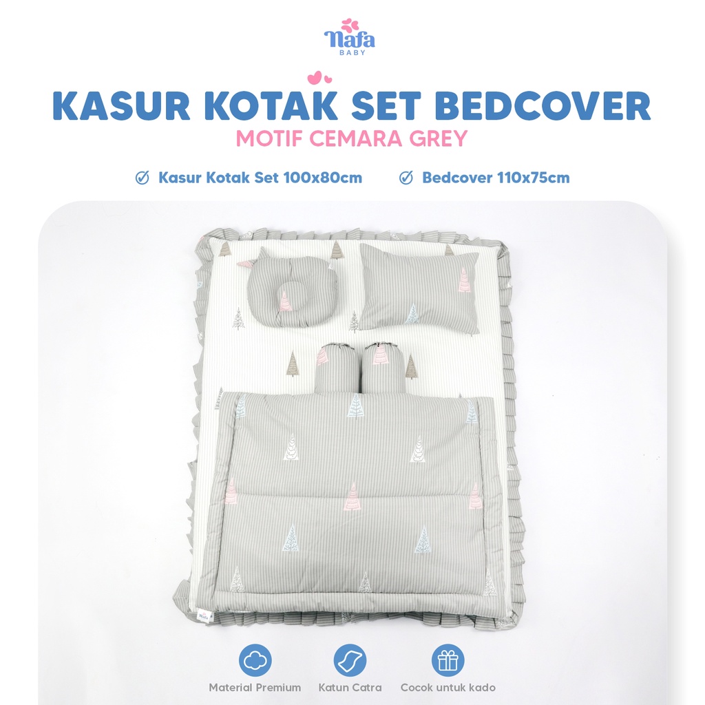 NAFA BABY - Kasur Bayi Kotak Include Bedcover Bayi | Perlengkapan Tidur Bayi