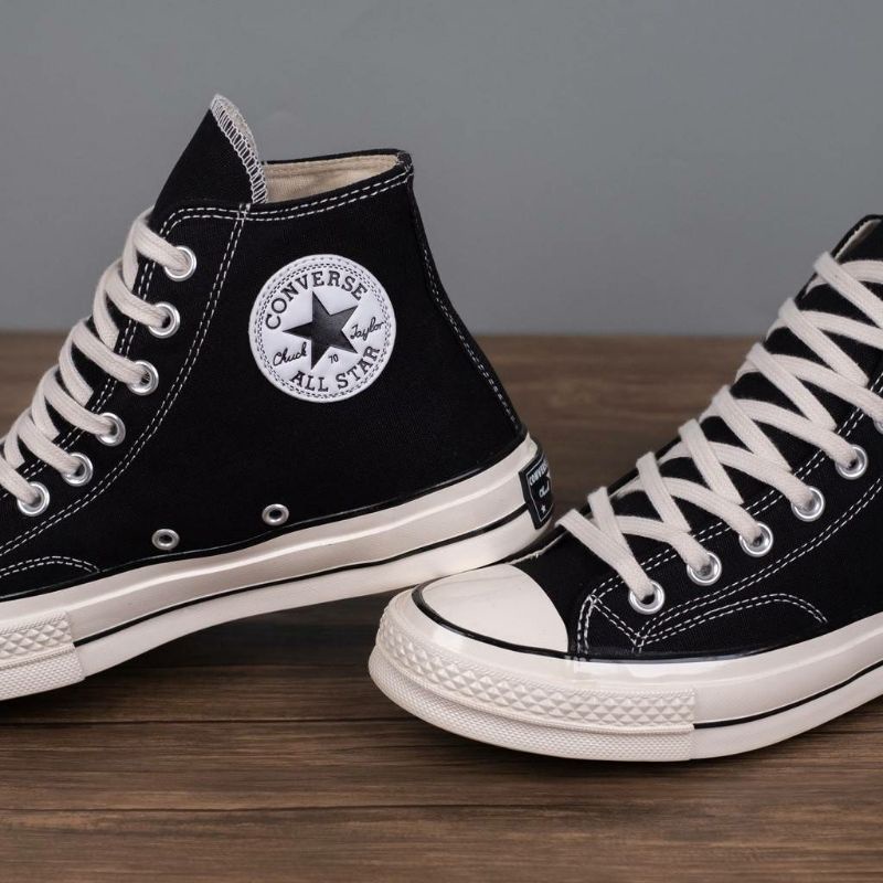 Sepatu Converse 70s Hi Black Egret / Converse 70s Hight Hitam / Converse 70s Hight Black Terlaris Premium Bnib /Converse Premium Murah Import Vietnam