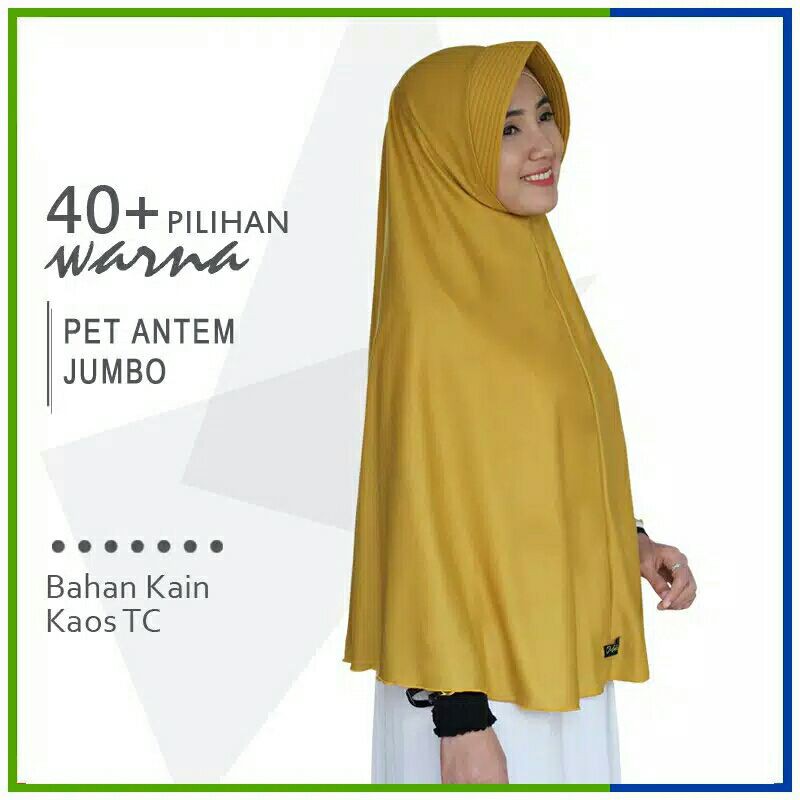 Jilbab Instan Khimar Jumbo Pet Antem Termurah