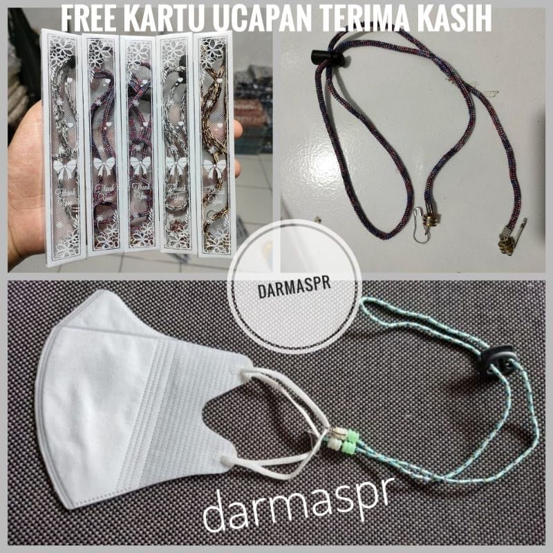 Souvenir Pernikahan Kalung Masker Tali ZEBRA Kemas Mika ISI 100PCS SOUVENIR TERMURAH