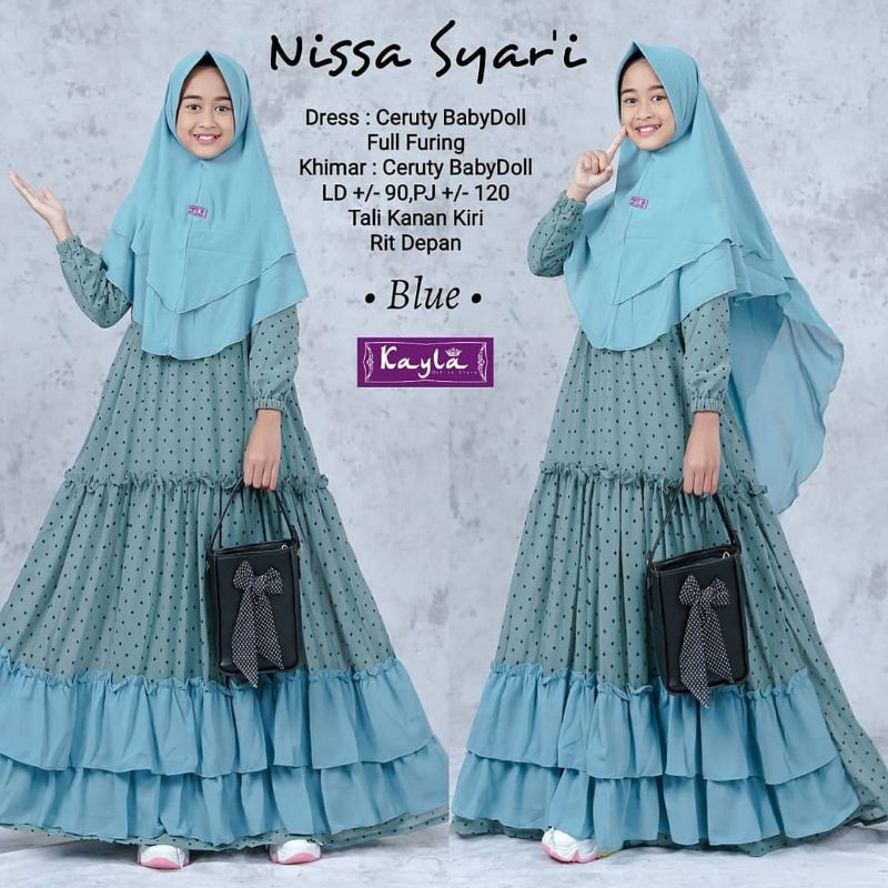 Dress Anak/ Gamis Anak/Dress Anak Tanggung/ Gamis Anak Tanggung/ Nissa Syar'i
