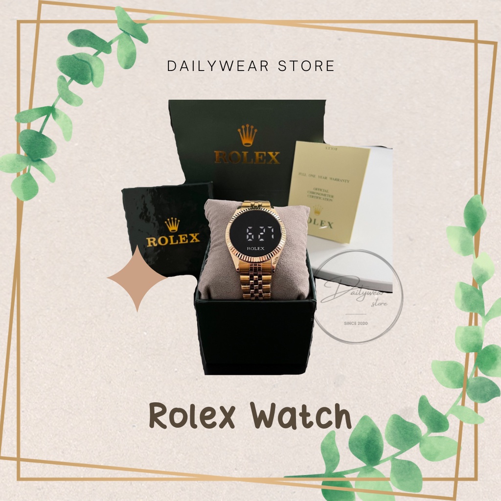 Rolex Women Watch / Jam Tangan Wanita Digital LED / Original Premium / Murah / Gratis Ongkir