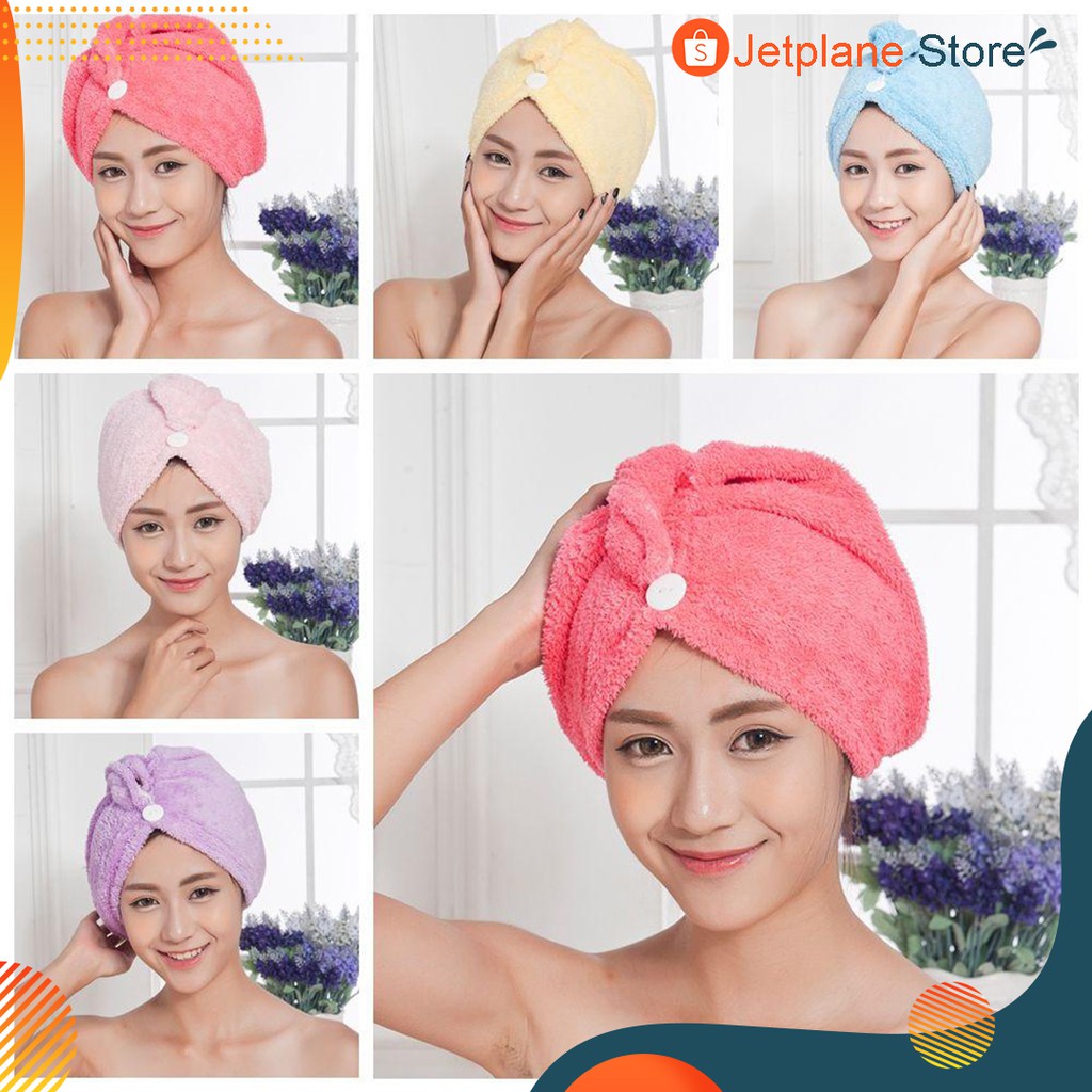 Handuk Keramas Microfiber Import Handuk Kepala Pengering Rambut Headband Ikat