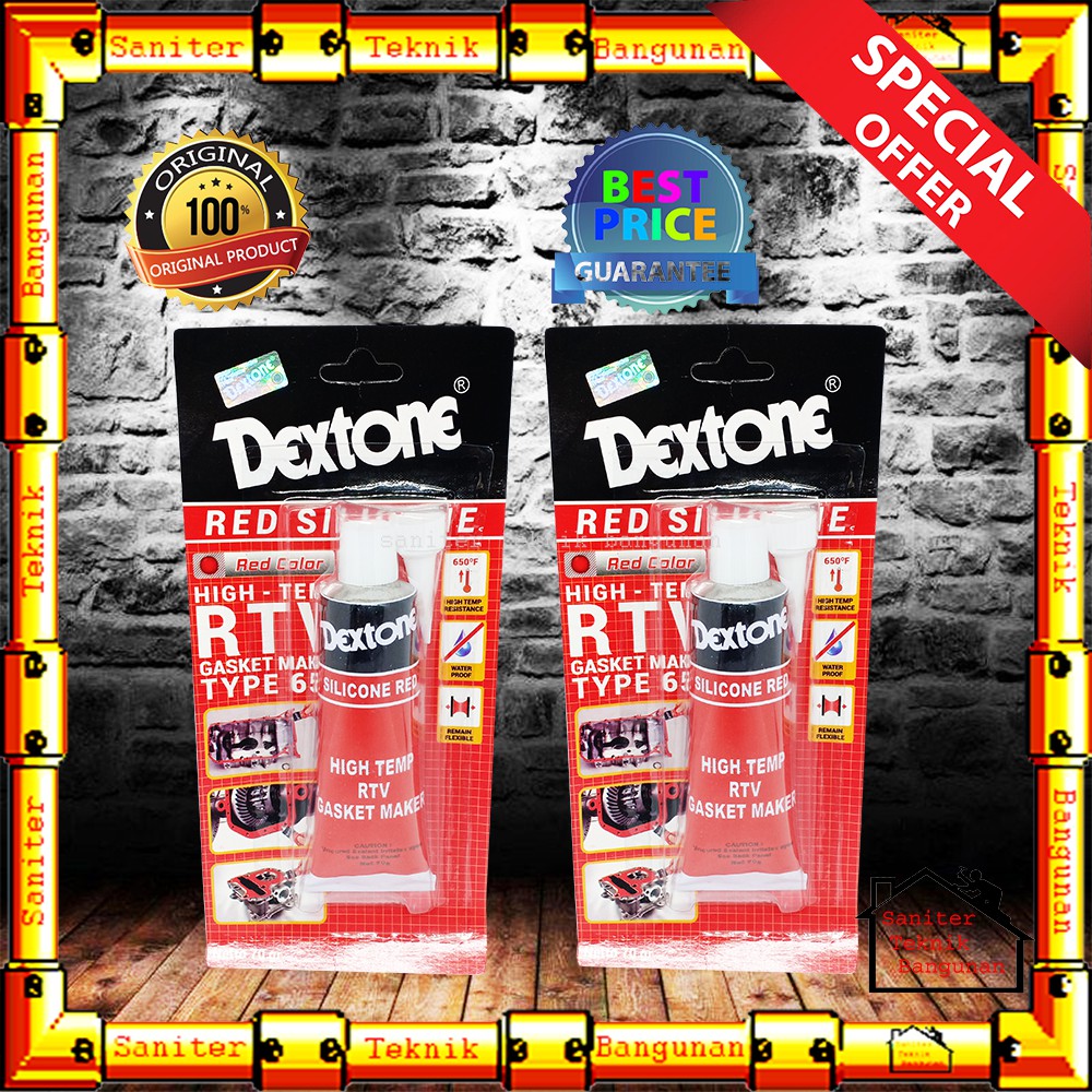 Lem Besi Red Silicone 70 Gram Dextone