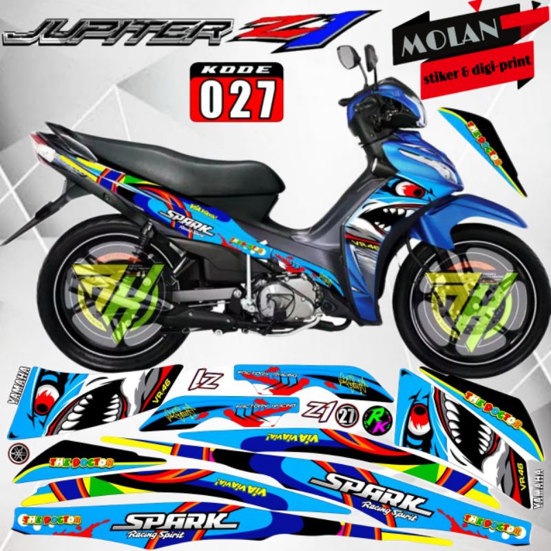 Decal Sticker Striping Variasi Jupiter Z1 2013-2019  | Decal Jupiter RC | Decal Legenda 115 Z | Deca