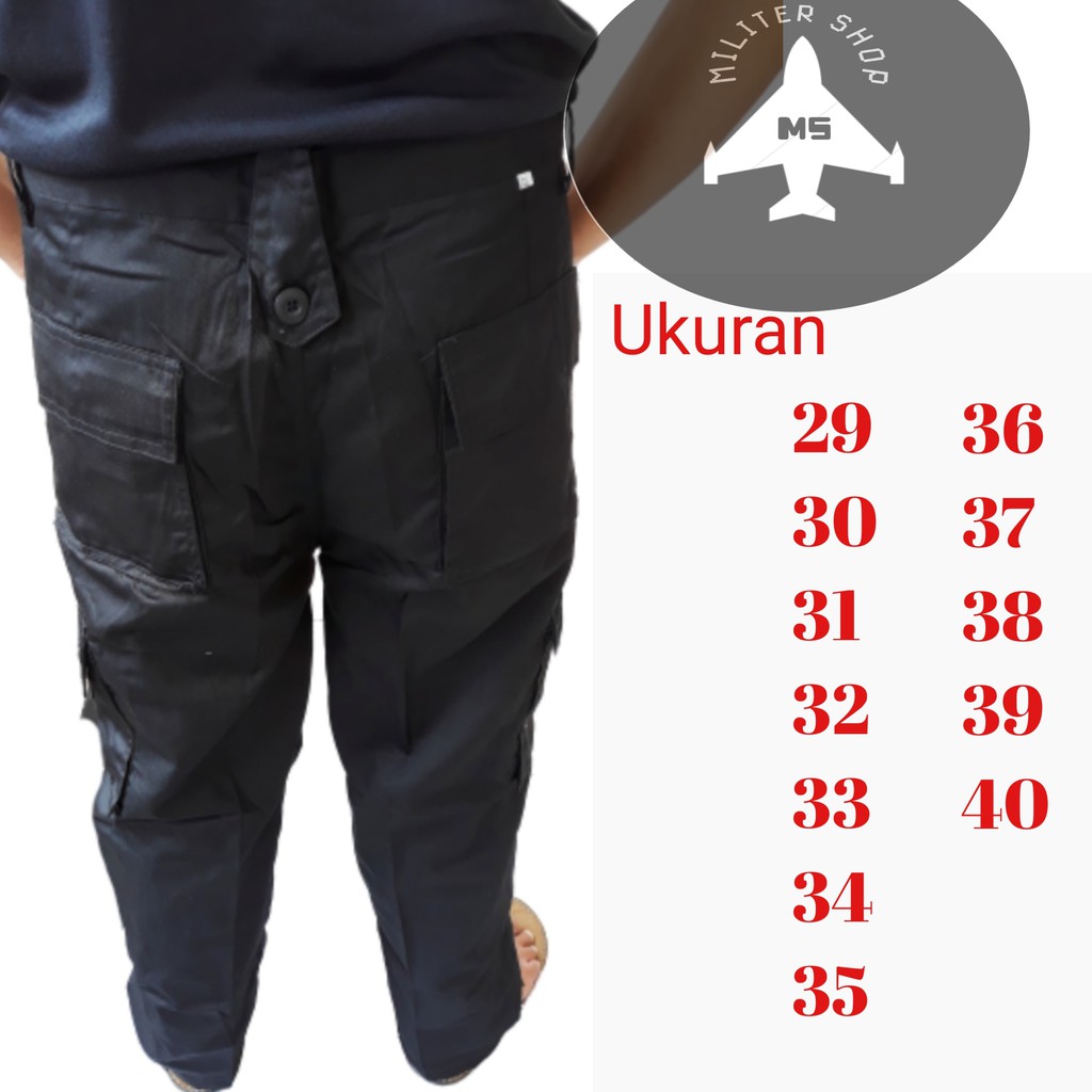 Celana PDL Hitam Celana Lapangan Hitam Brimob