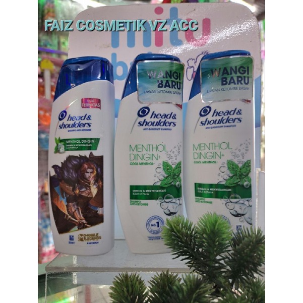 Head &amp; Shoulders Shampo Anti Ketombe Mentol Dingin dan Menyegarkan Ukuran 160ml