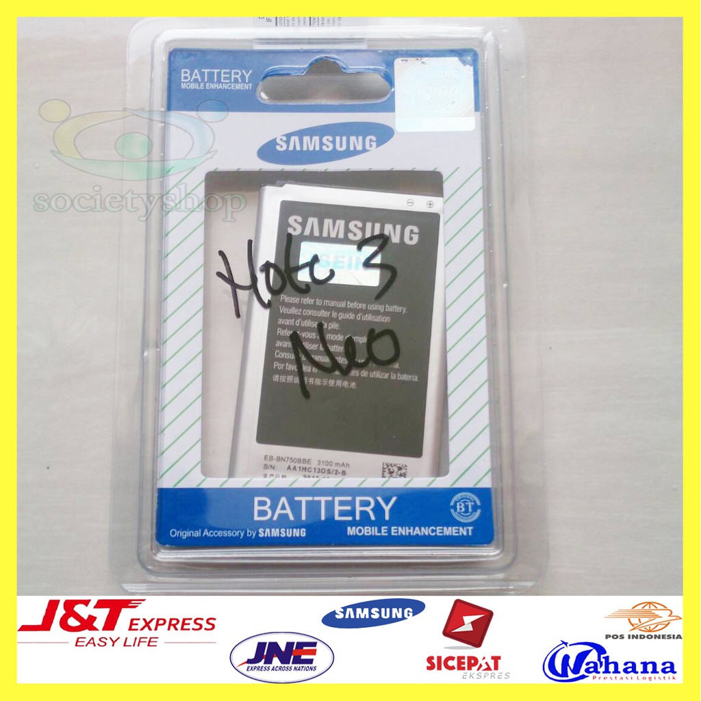 Baterai Samsung Note 3 Neo N750 Original Batre hp Galaxy Lama Battery Batray Baru Batere Bateray