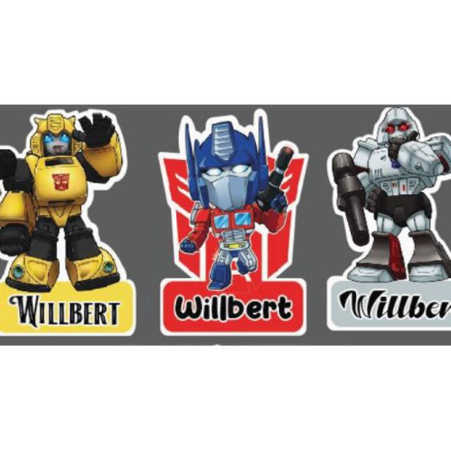 

Stiker label nama waterproof transformer