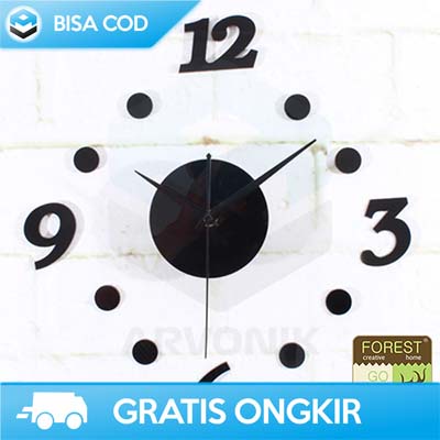 JAM DINDING KAMAR DIY MINIMALIS TAFFWARE ORIGINAL 3D QUARTZ 30cm MURAH