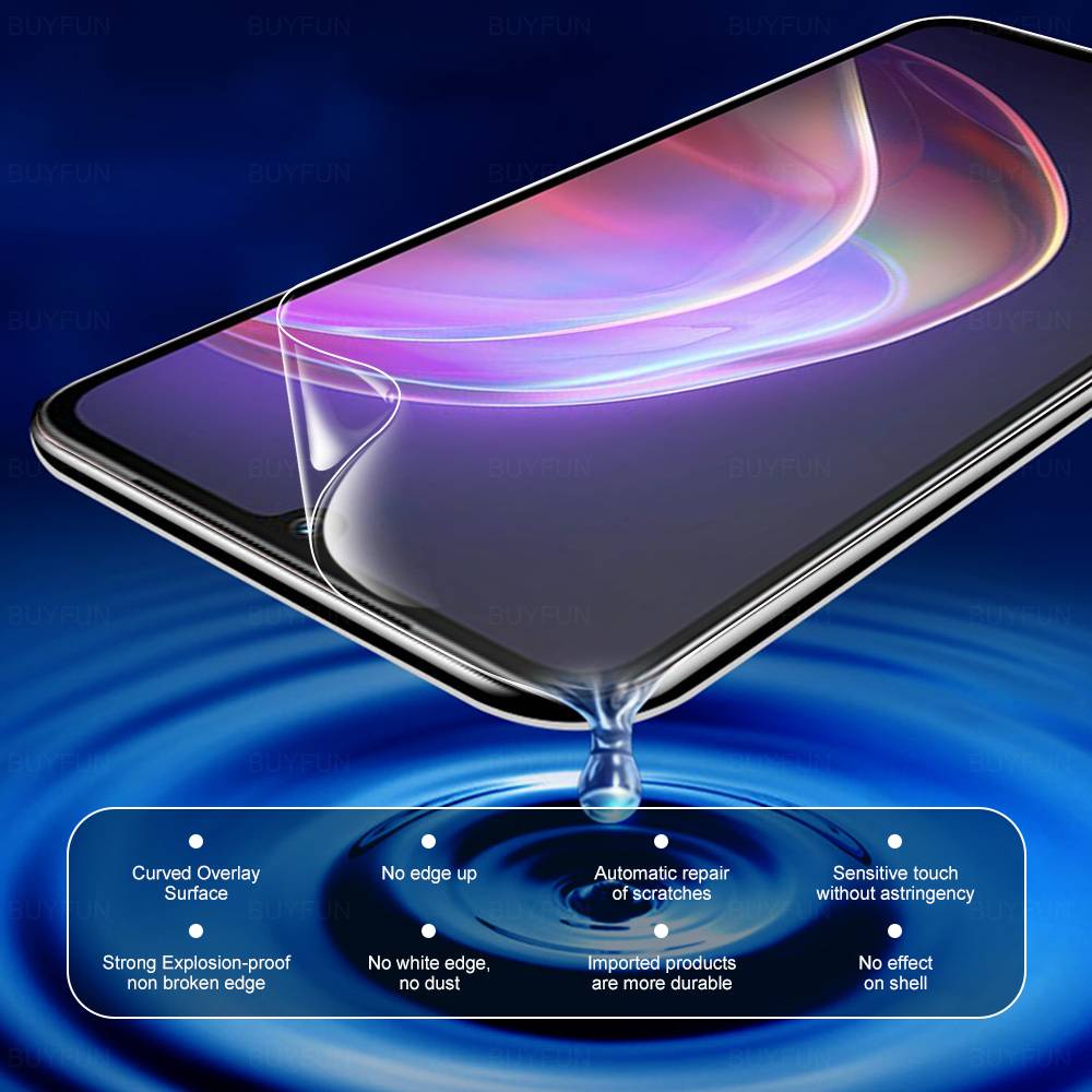 Full Cover Hydrogel Film 2pcs For Vivo iqoo 7 / iqoo u3 / iqoo u3x / iqoo neo5 / x50 pro+ / x60 pro+ / y53s / y70t / S1 / S10 Pro Protective Film Blueray Not Glass