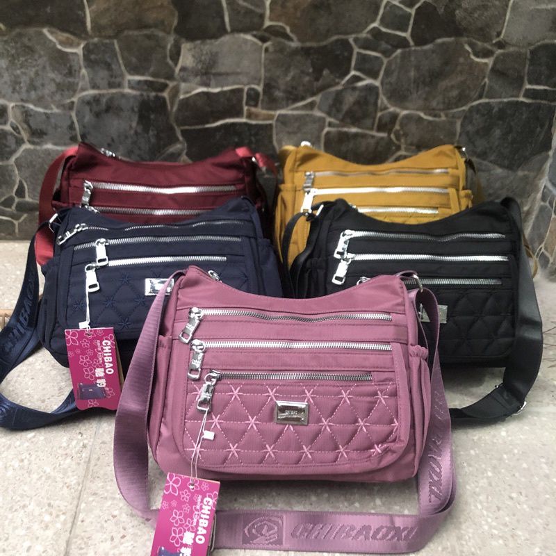 Original Tas Selempang CHIBAO BORDIR Wanita Import Kualitas Super Terbaru Kekinian