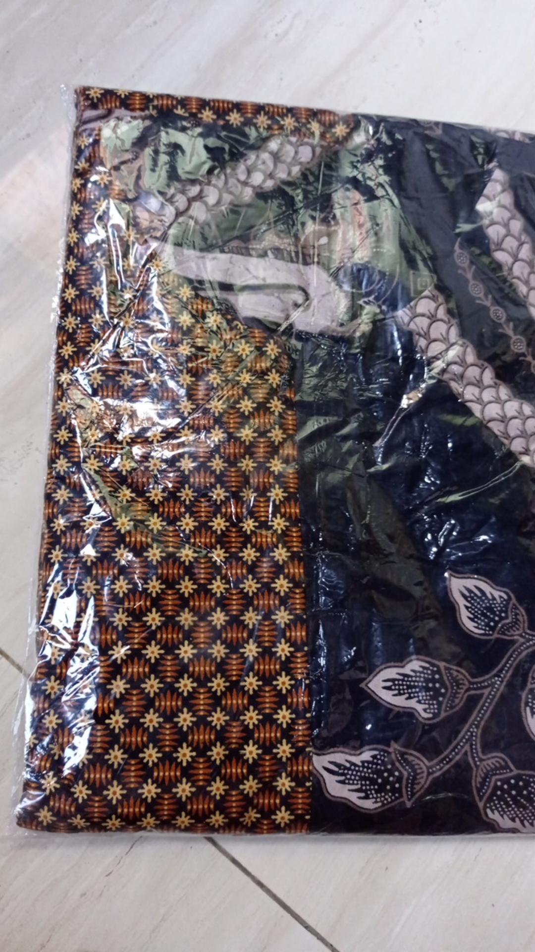 Gamis Batik Modern Murah Katun Halus Kombinasi Truntum, Ori Gamis Batik Pekalongan Big Size Jumbo
