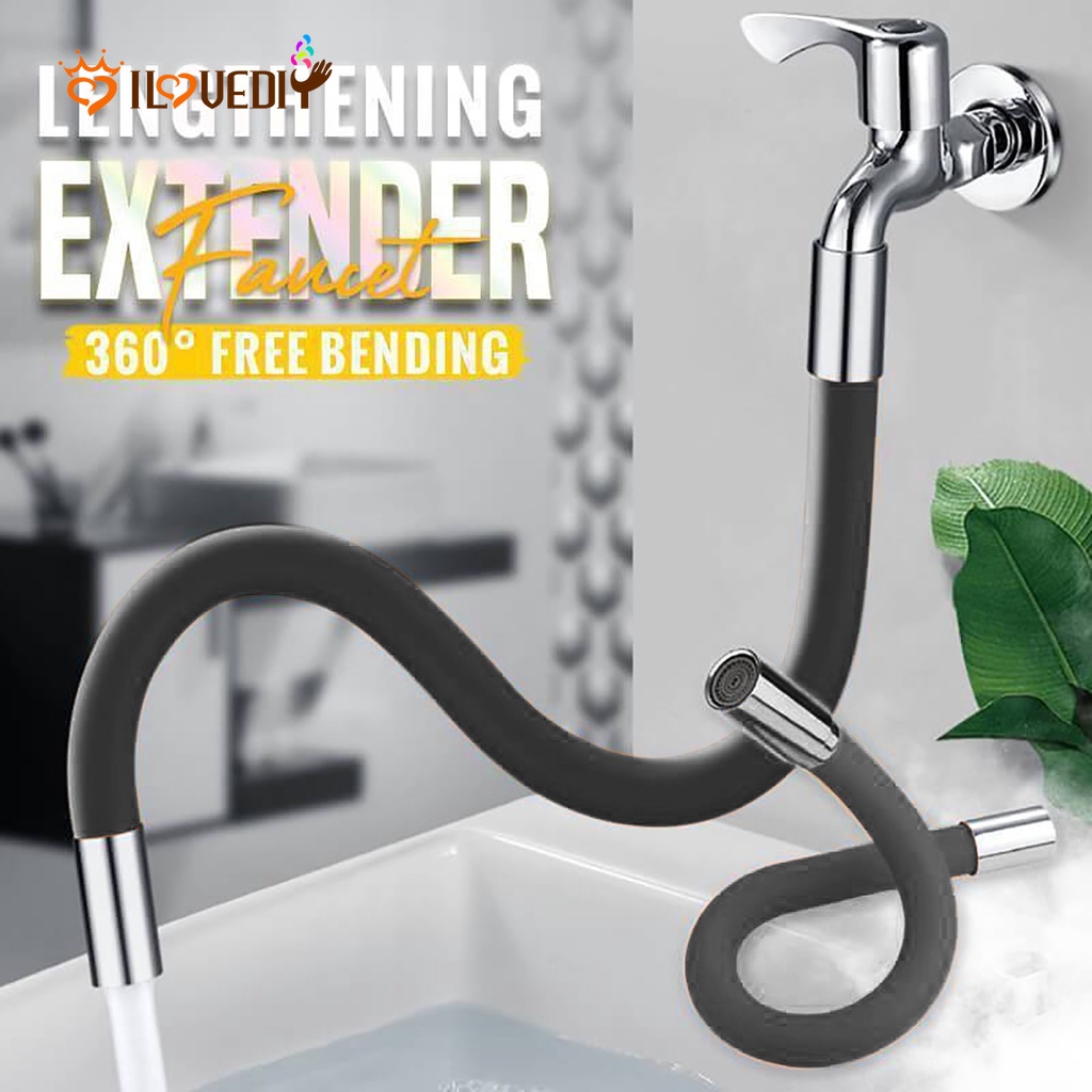 Tabung Filter Extender Keran Air 360 Derajat Ukuran 20 / 30 / 50CM Adjustable Untuk Dapur / Kamar Mandi