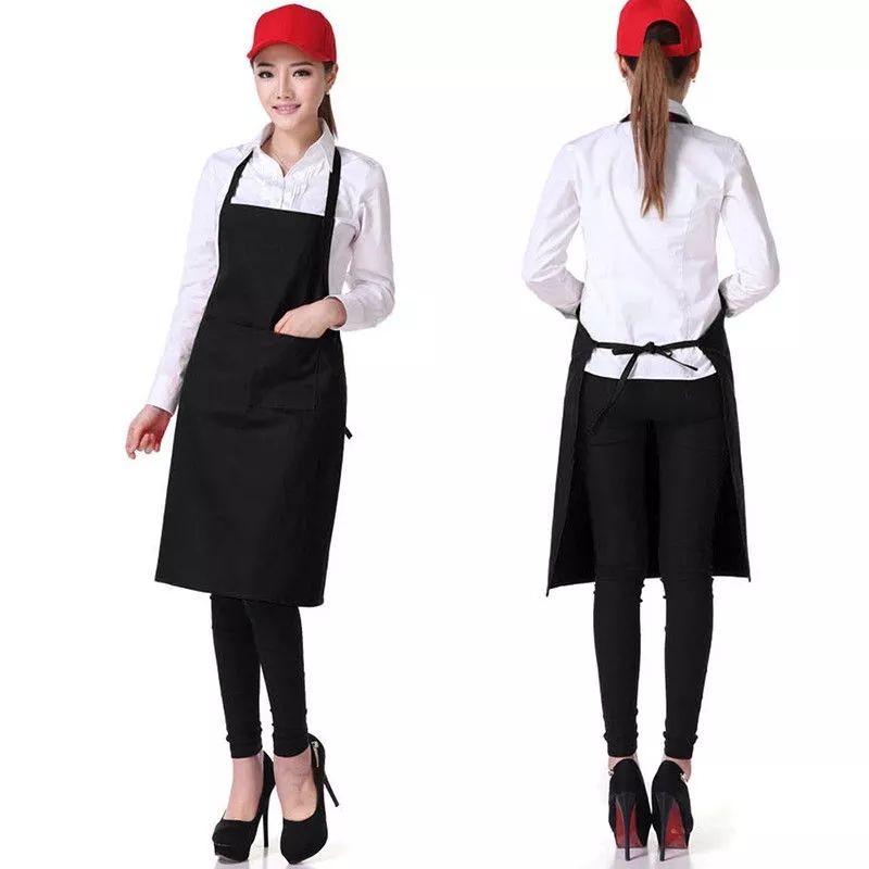 Apron Celemek Barista Korean Style Pria Wanita Celemek Dapur Masak Chef Celemek Seragam Masak