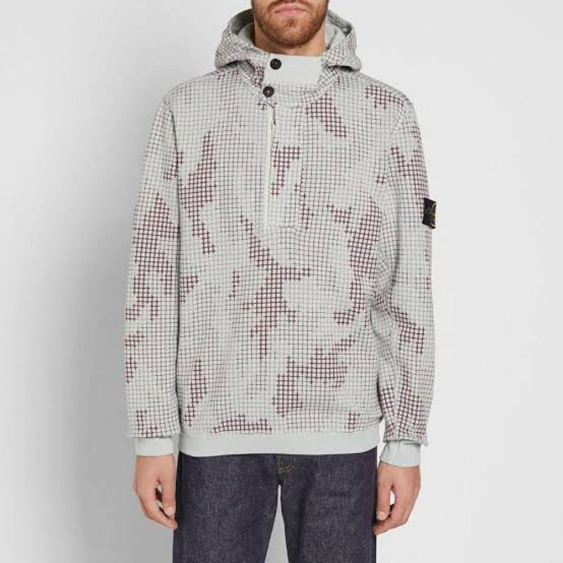 Stone Island Grid Camo Hoodie