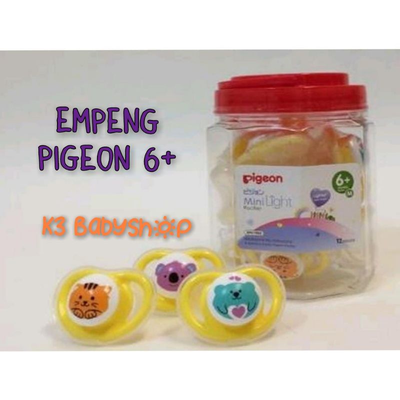 Ecer Empeng Pigeon Minilight Pacifier 6+ baby soother empeng bayi murah usia 6-12 bulan kompeng dot bayi