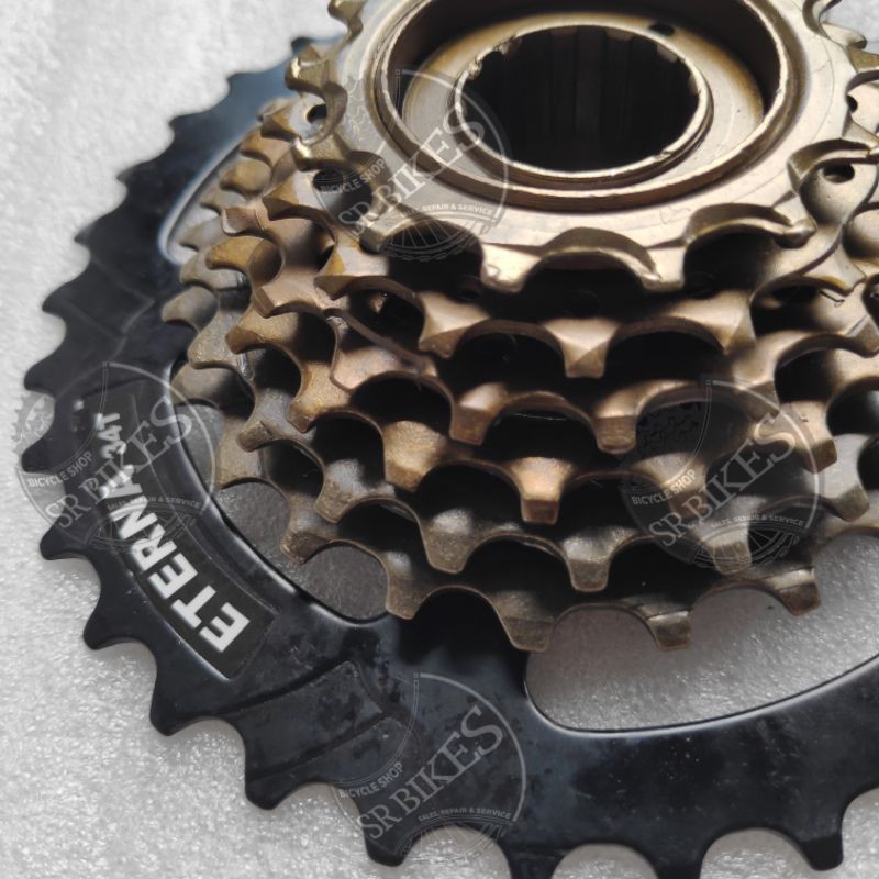 Freewheel Gir Susun 7 Speed Sepeda 14-34T MEGARANGE. ULIR DRAT. ETERNA