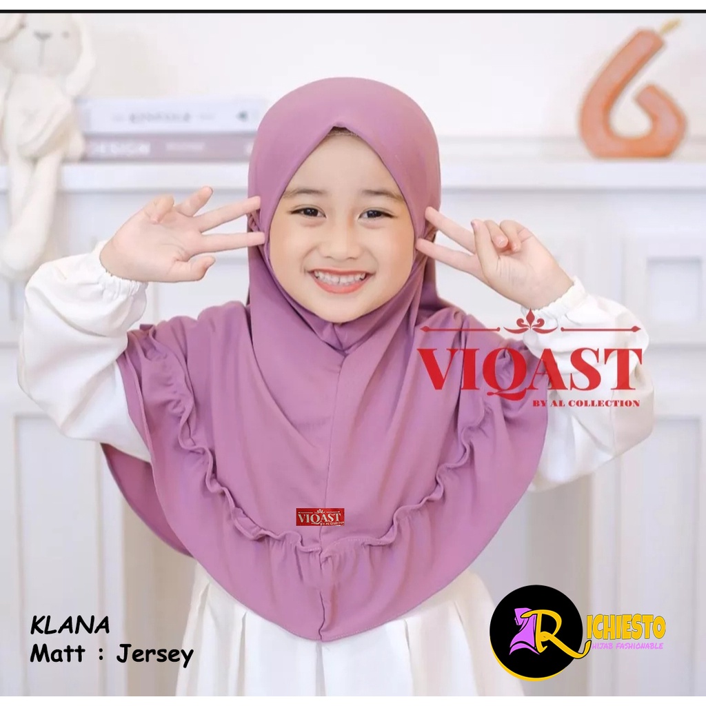 Jilbab Anak Bergo Ropel KLANA Tali Kepang 3-7 Tahun Original Viqast