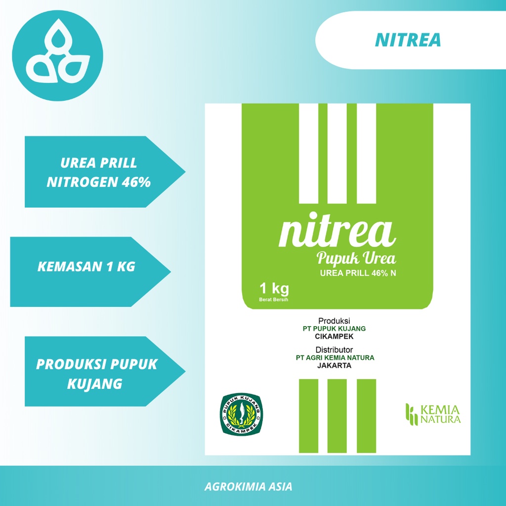 Pupuk tanaman Urea Nitrea non subsidi kemasan repack 1 kg