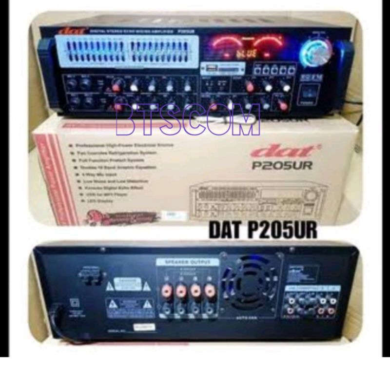 POWER AMPLI DAT P205UR DIGITAL STEREO ECHO MIXING AMPLIFIER DAT P205 UR AMPLI DAT P205 UR