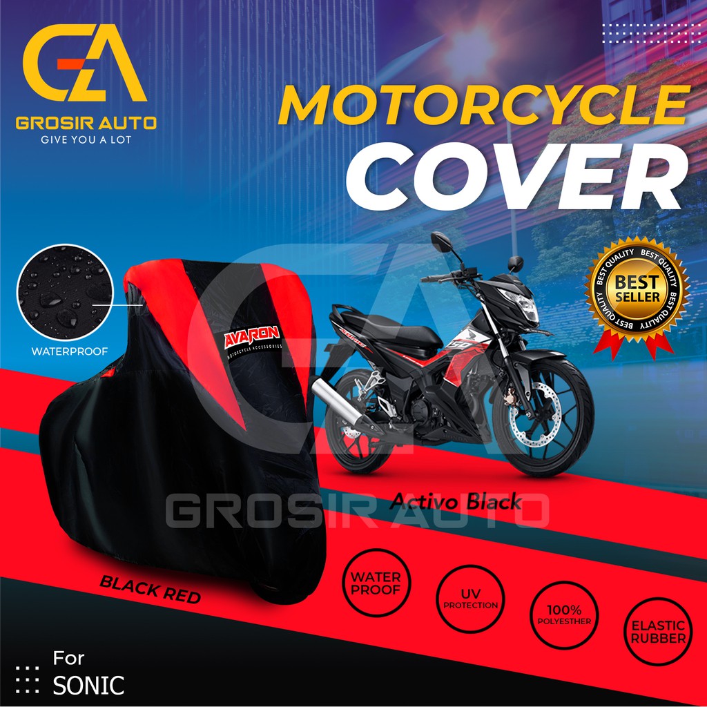 Sarung Motor AVARON SONIC/ Penutup Pelindung Body Cover Motor Warna Anti Air Merk Avaron