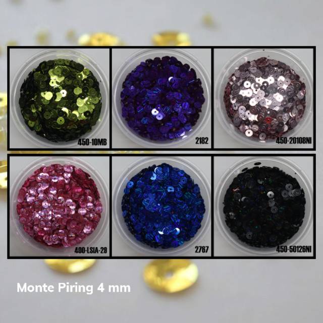 Monte Manik Mote Beads Borci Payet Piring Datar Flat Import Murah bisa COD bisa GO SEND