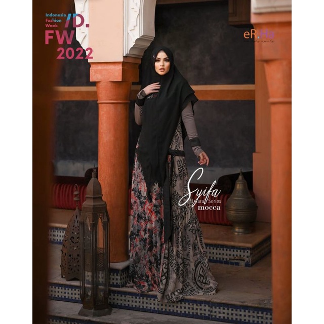 [ER.HA SYARI] GAMIS SYARI TERBARU / DRESS SET PRINTING " SYIFA SET " BY ERHA SYARI