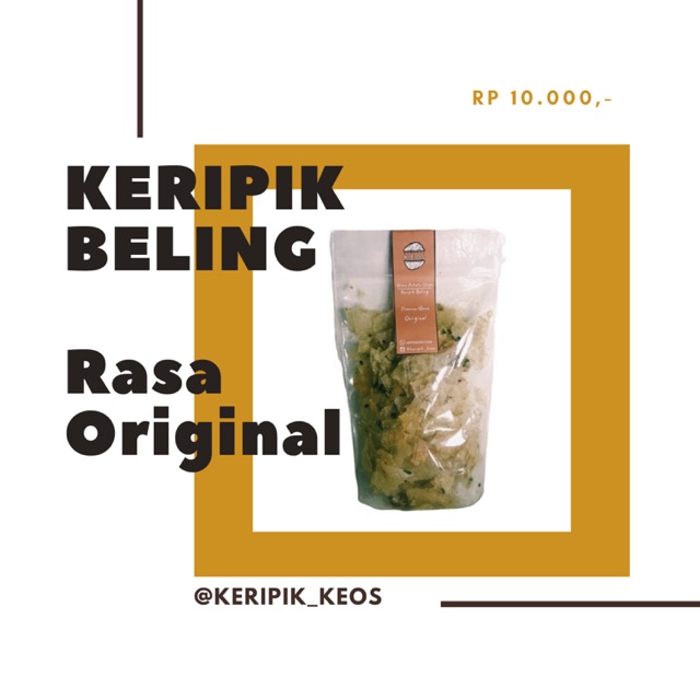 

KERIPIK BELING RASA ORIGINAL/ASIN