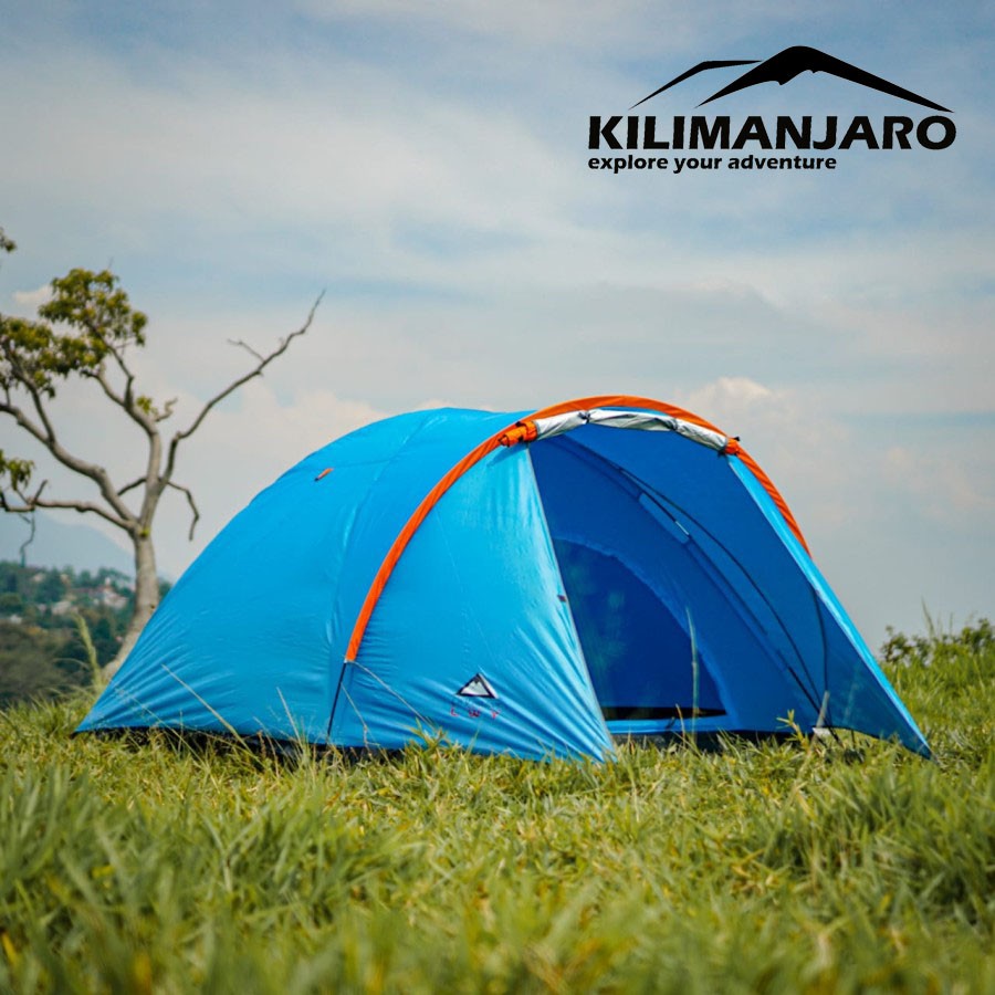 Tenda camping Tenda Dome double layer LWY outdoor kaps 4 orang