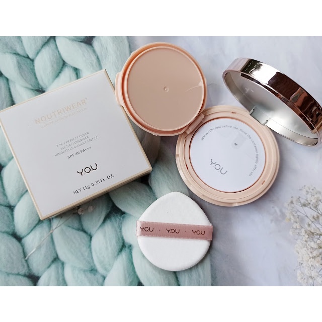 ✿ELYSABETHME✿ Y.O.U flawless cushion foundation alas bedak perfect cover bb cream hasil natural glass skin korea