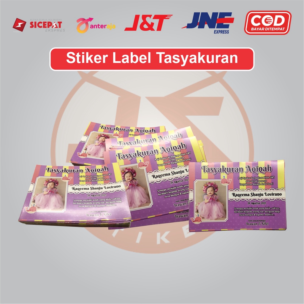 

Cetak Stiker Aqiqah / Label Aqiqah / Tasyakuran