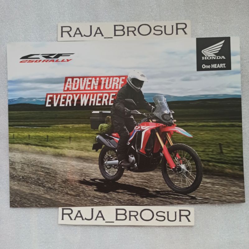 Poster brosur Honda CRF 250 rally timbal balik