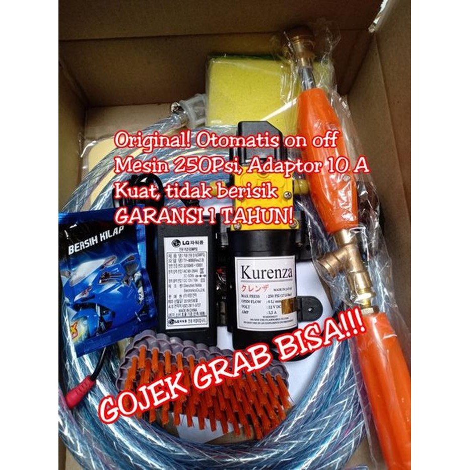 DAPAT ADAPTOR LISTRIK POMPA CUCIAN MOTOR MOBIL - ALAT MESIN CUCI STEAM MOTOR DAN MOBIL - SEMPROTAN
