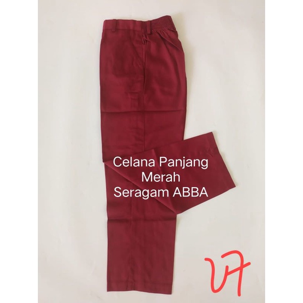 ABBa - Celana Panjang  SD - Warna Merah