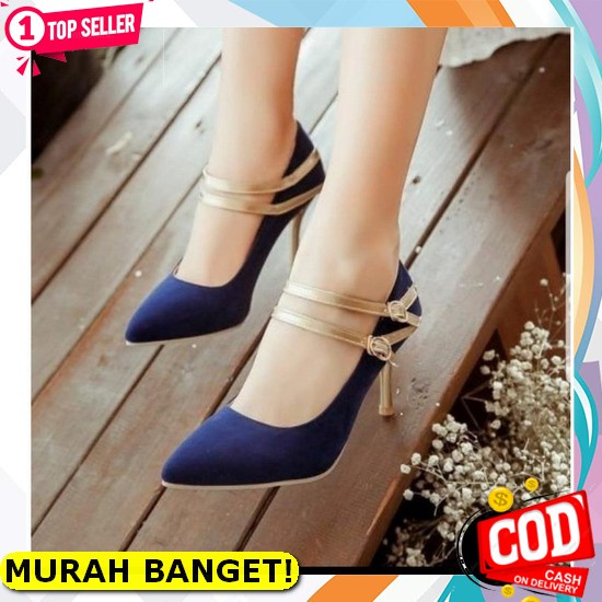 Sendal Sandal Sandals Sepatu Cewek Perempuan Rumah Santai Kondangan Hangout Selop Karet Import Flade