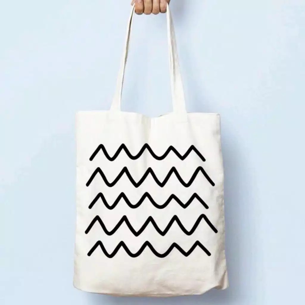 TAS_BDG - TOTEBAG ZIGZAG SUDAH PAKAI RESLETING