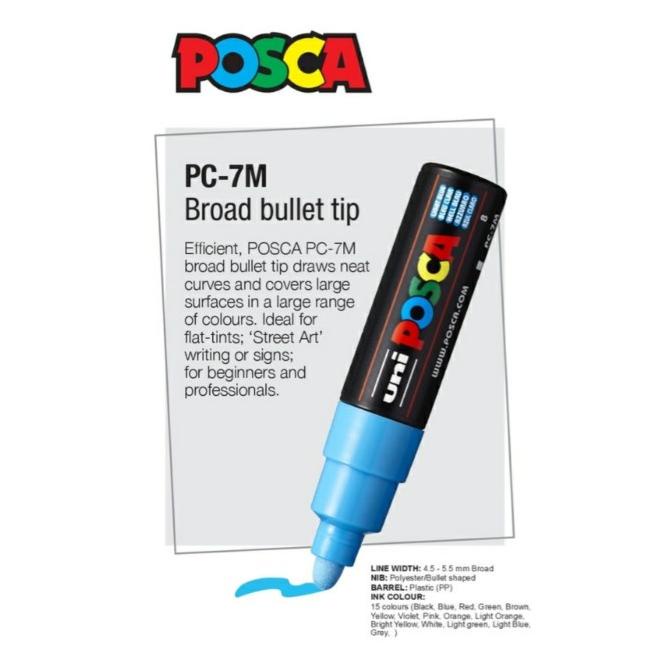 

UNI POSCA PAINT MARKER PC-7M Large Bullet Polyester Tip
