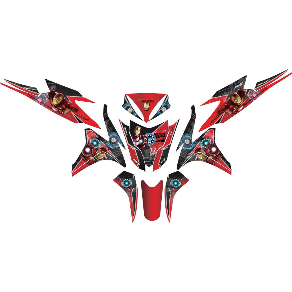 Stiker Vario Techno Full Body Decal Full Body Vario 125 Old Techno 125 PGMFI 2011-2014 Iron Man
