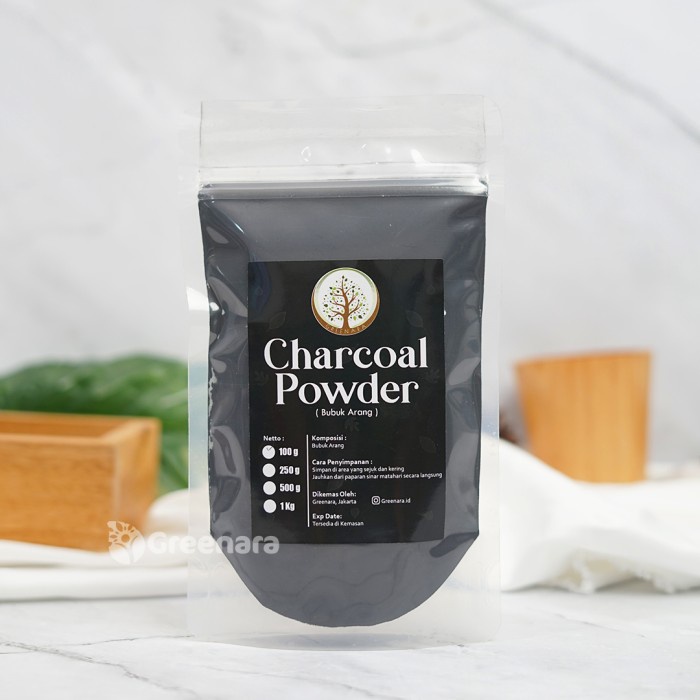 

pakai-siap-tepung-bumbu-tepung- activated charcoal powder 100gr food grade / bubuk arang aktif