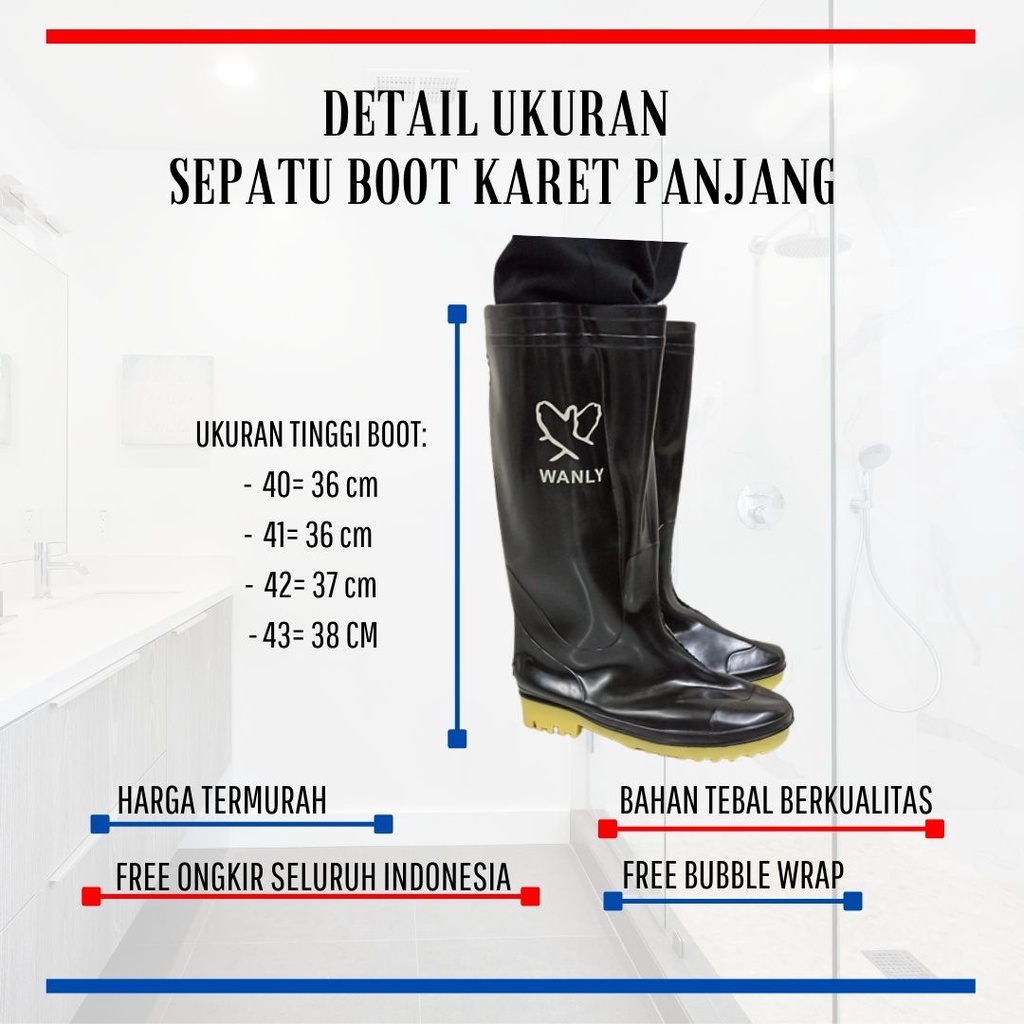 SEPATU BOOT/SEPATU BOOT KARET MURAH/SEPATU BOOT PANJANG/SEPATU BOOT TAHAN AIR/SEPATU BOOT PRIA MURAH