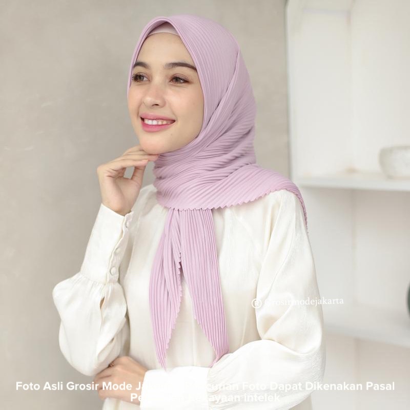 Hijab Segiempat Plisket / Hijab Square Plisket / Bella Square / Hijab Bella Plisket / Jilbab Plikset-8