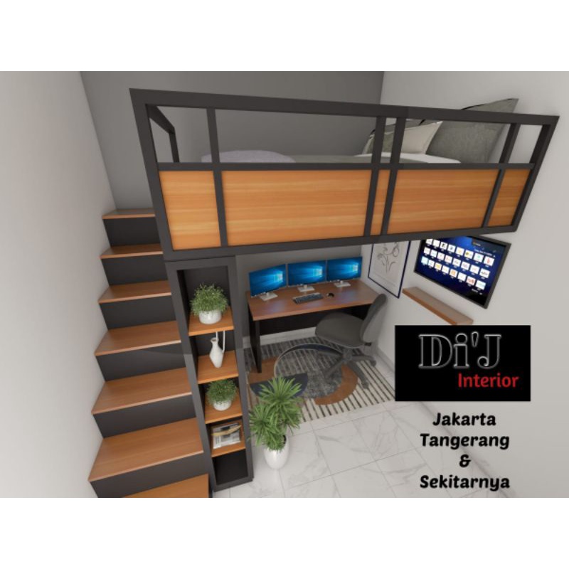 ranjang tingkat hpl custom # kamar set hpl custom # bedroom minimalis cistom